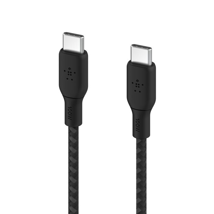 BELKIN BRAIDED USB C- USB C 100W CABLE 2M