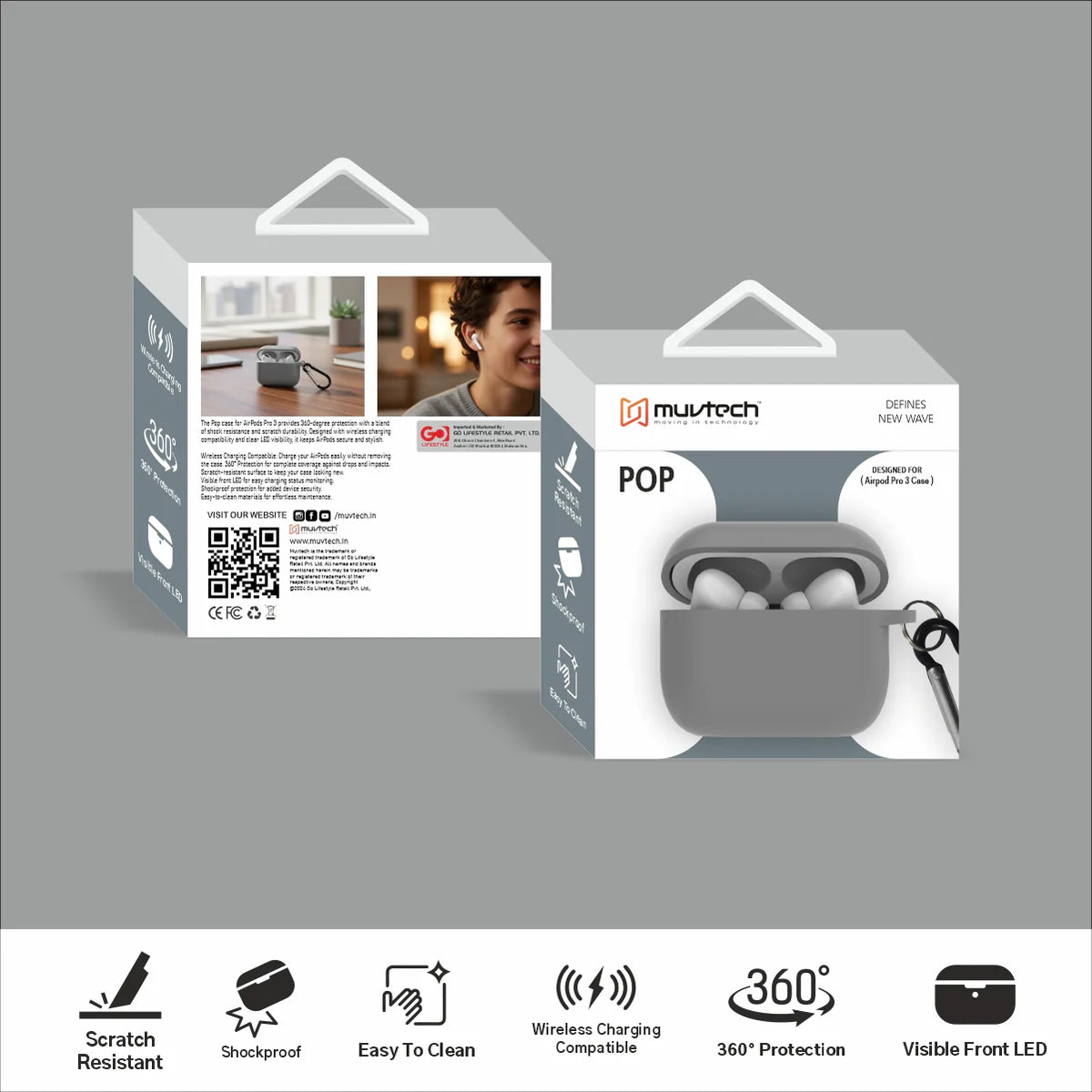 Muvtech Pop Case for AirPods Pro 3