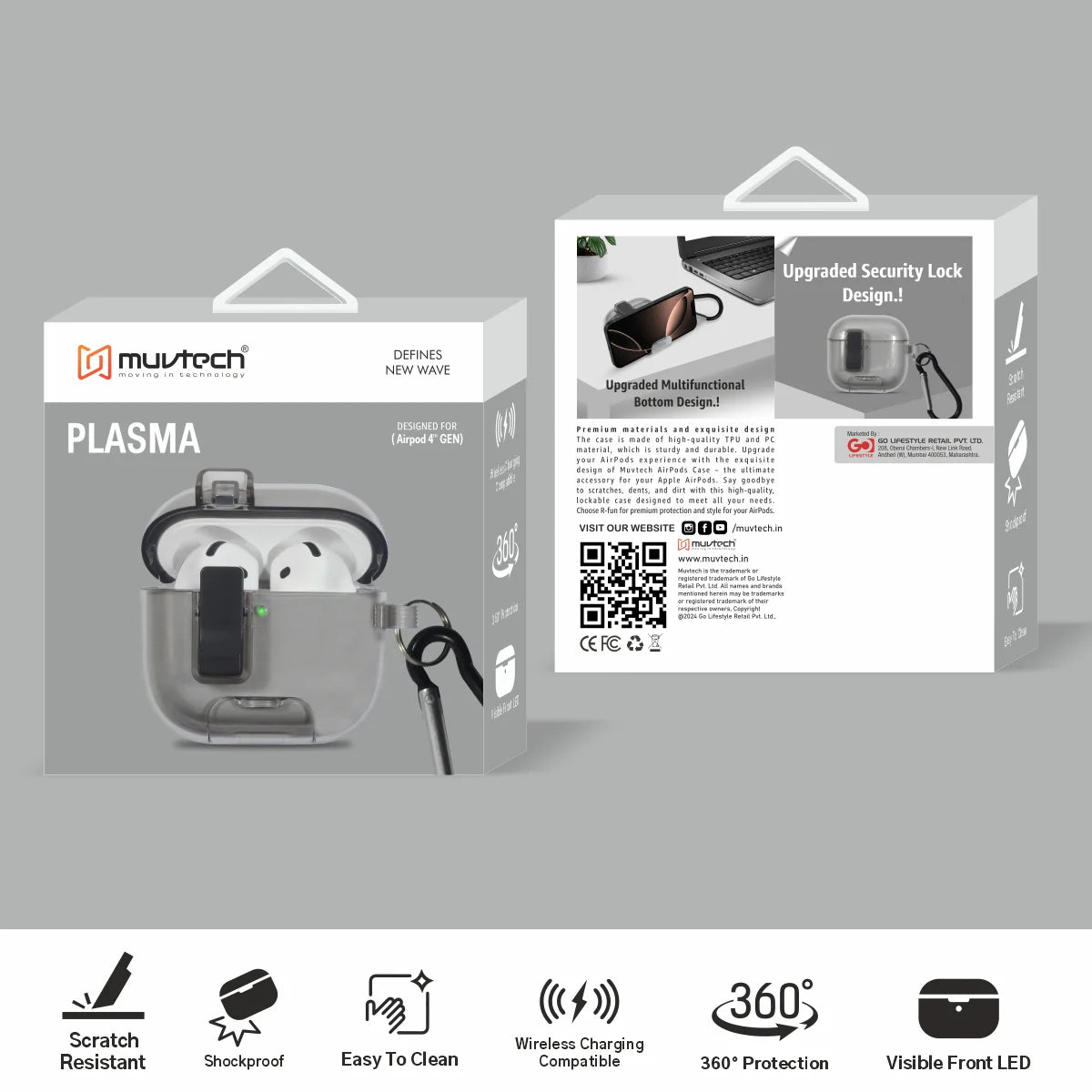 Muvtech Plasma Case for AirPods 4