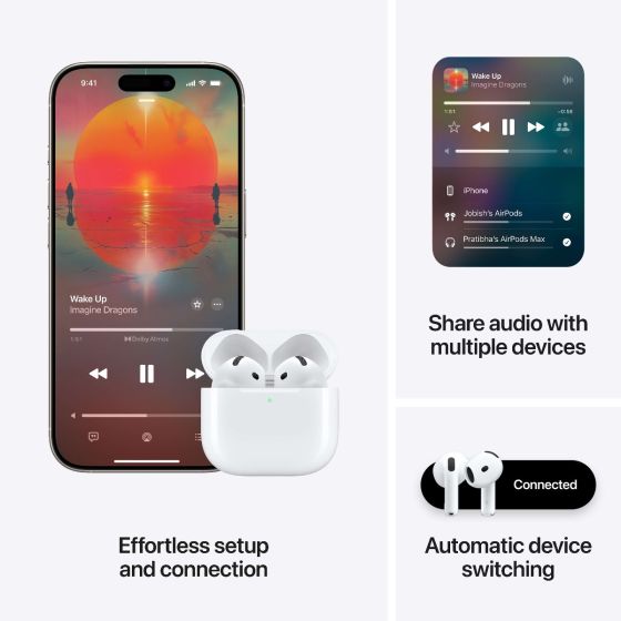Apple AirPods 4 (2nd generation) (Without Active Noise Cancellation) 2024