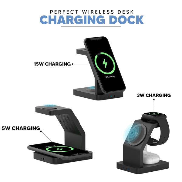 VAKU LUXOS TRINITY 23W 3IN1 MAGSAFE WIRELESS  CHARGER