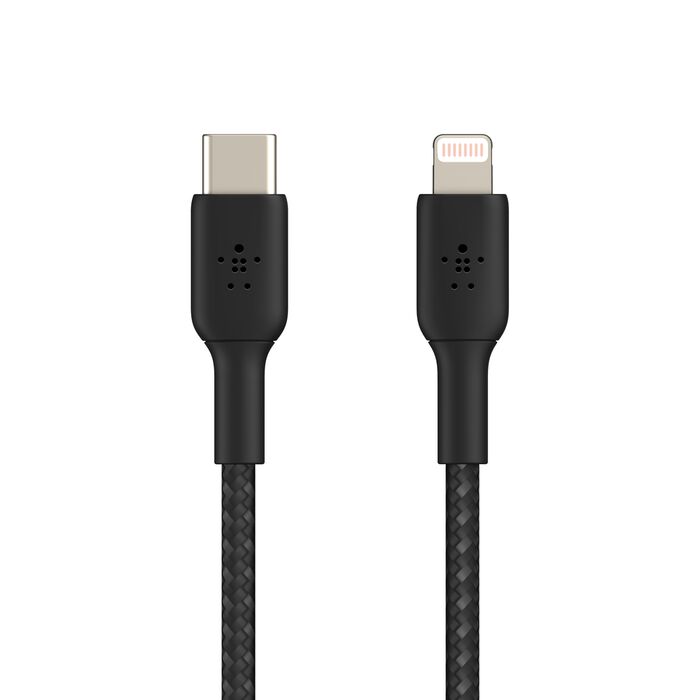 Belkin Braided USB-C To Lightning Cable 1M Black