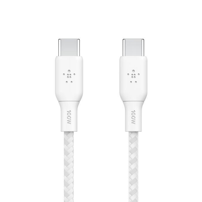 BELKIN BRAIDED USB C- USB C  100W CABLE 2M