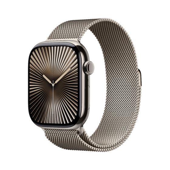 Apple Watch Series 10 - GPS + Cellular - Titanium Case with Milanese Loop