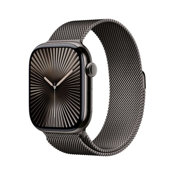Apple Watch Series 10 - GPS + Cellular - Titanium Case with Milanese Loop