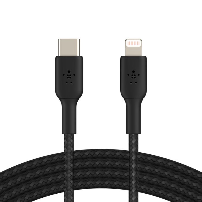 Belkin Braided USB-C To Lightning Cable 1M Black