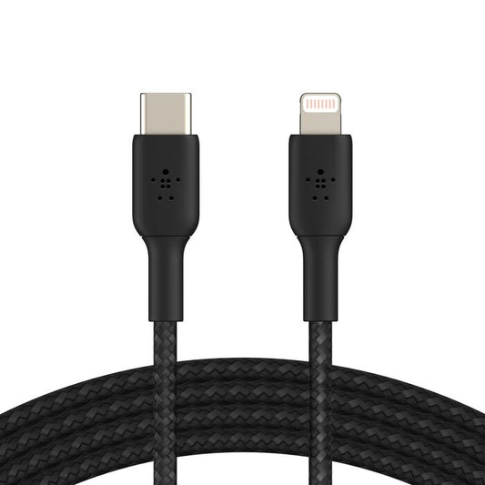 Belkin Braided USB-C To Lightning Cable 1M Black
