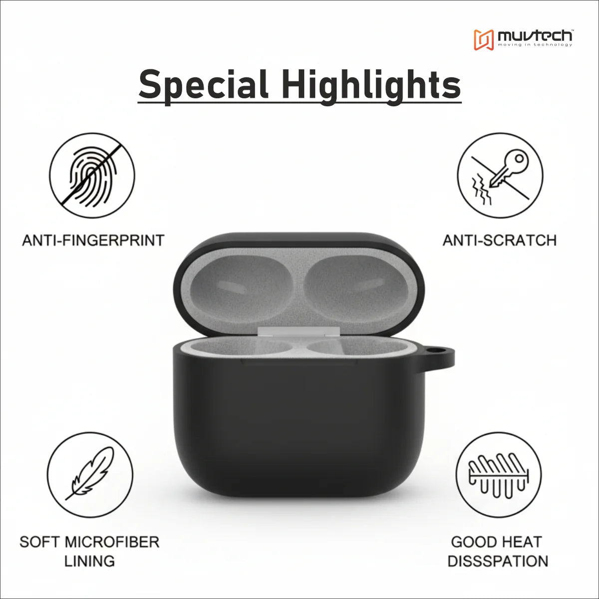 Muvtech Pop Case for AirPods Pro 3