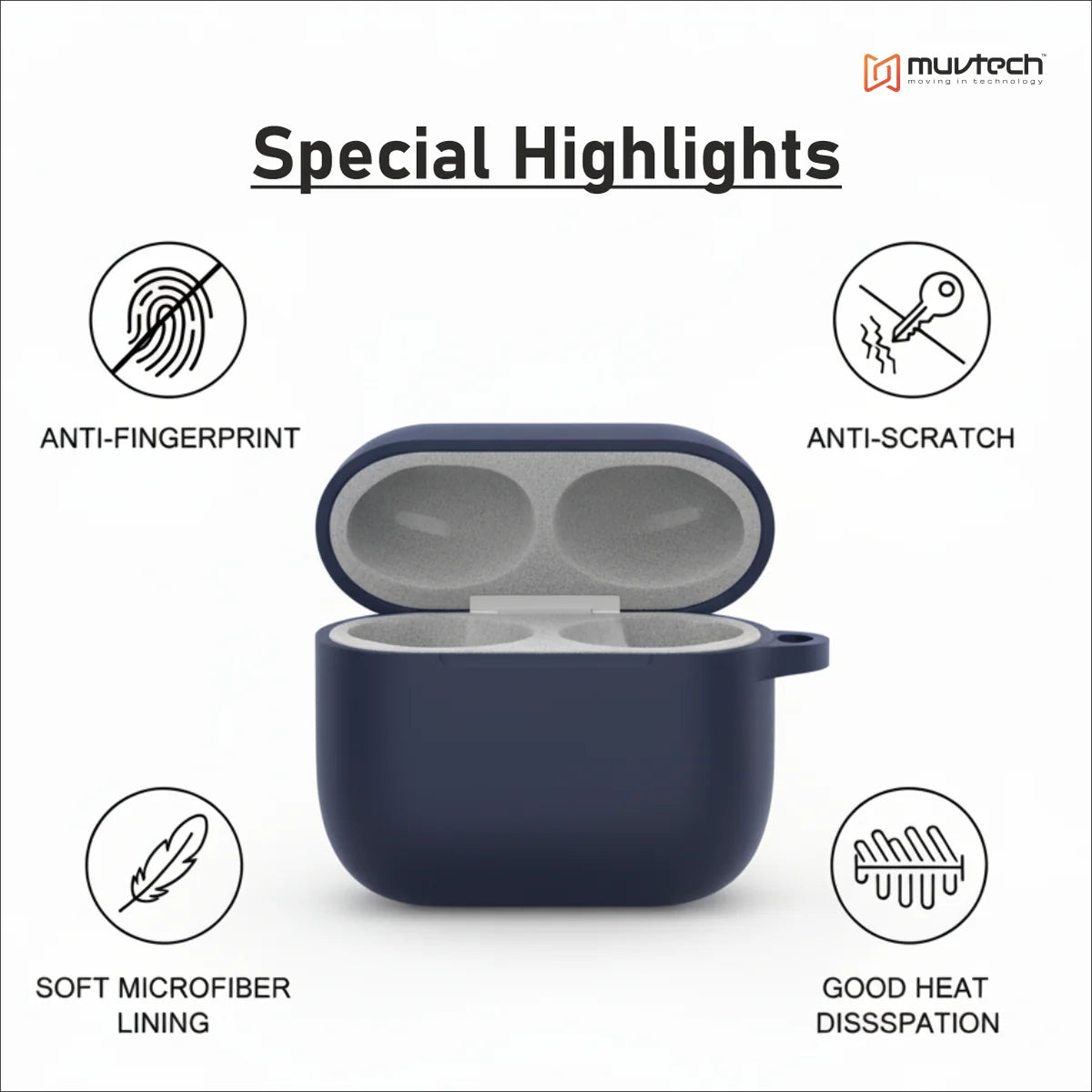 Muvtech Pop Case for AirPods Pro 3