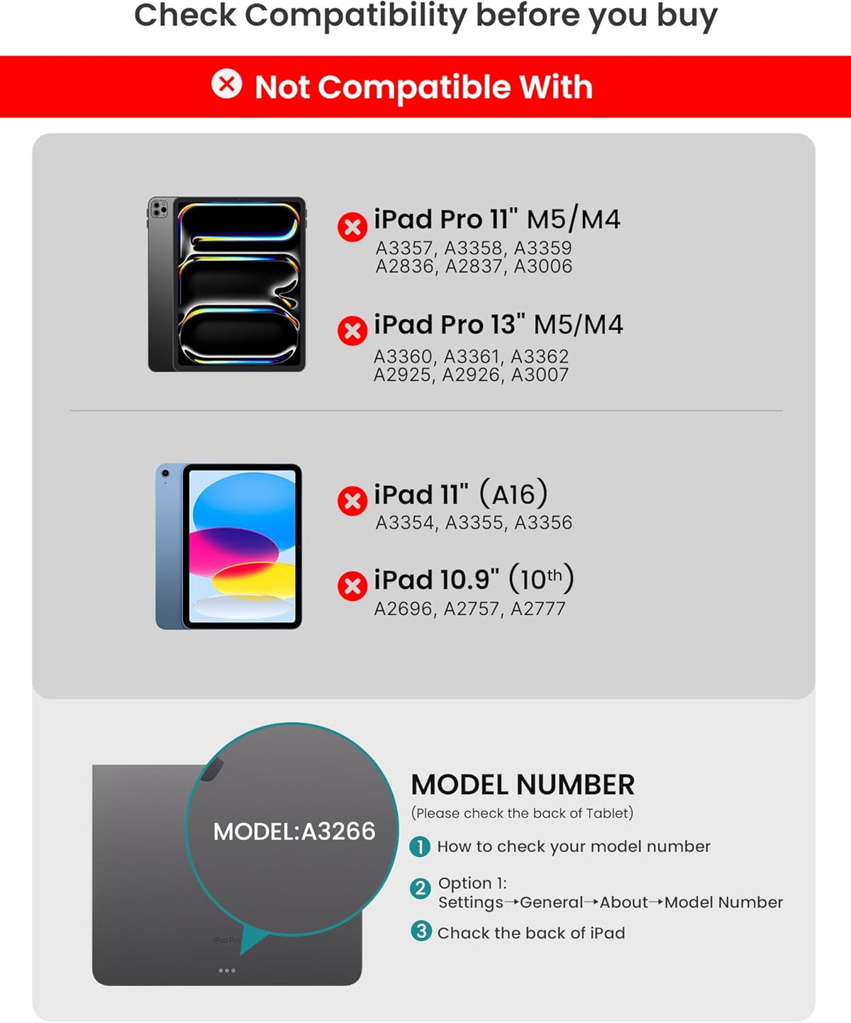 Typecase Edge Keyboard For iPad Air 11 (M3/M2) Air 5th/4th & Pro 11 (4th/3rd/2nd/1st Gen)