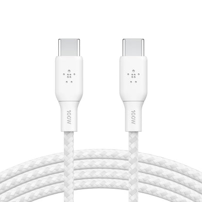 BELKIN BRAIDED USB C- USB C  100W CABLE 2M
