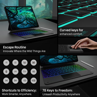 Typecase Edge iPad Air 13 Inch Case Keyboard (M3/M2 2025/2024) & iPad Pro 12.9 Inch (3/4/5/6th Gen)