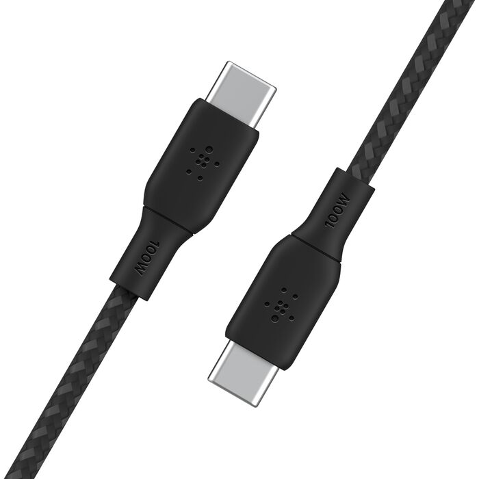 BELKIN BRAIDED USB C- USB C  100W CABLE 2M