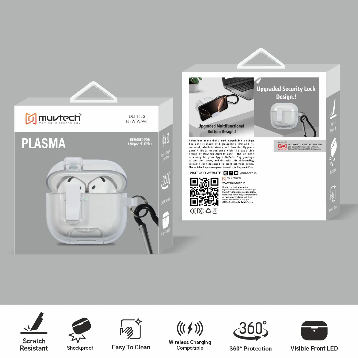 Muvtech Plasma Case for AirPods 4