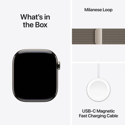 Apple Watch Series 10 - GPS + Cellular - Titanium Case with Milanese Loop