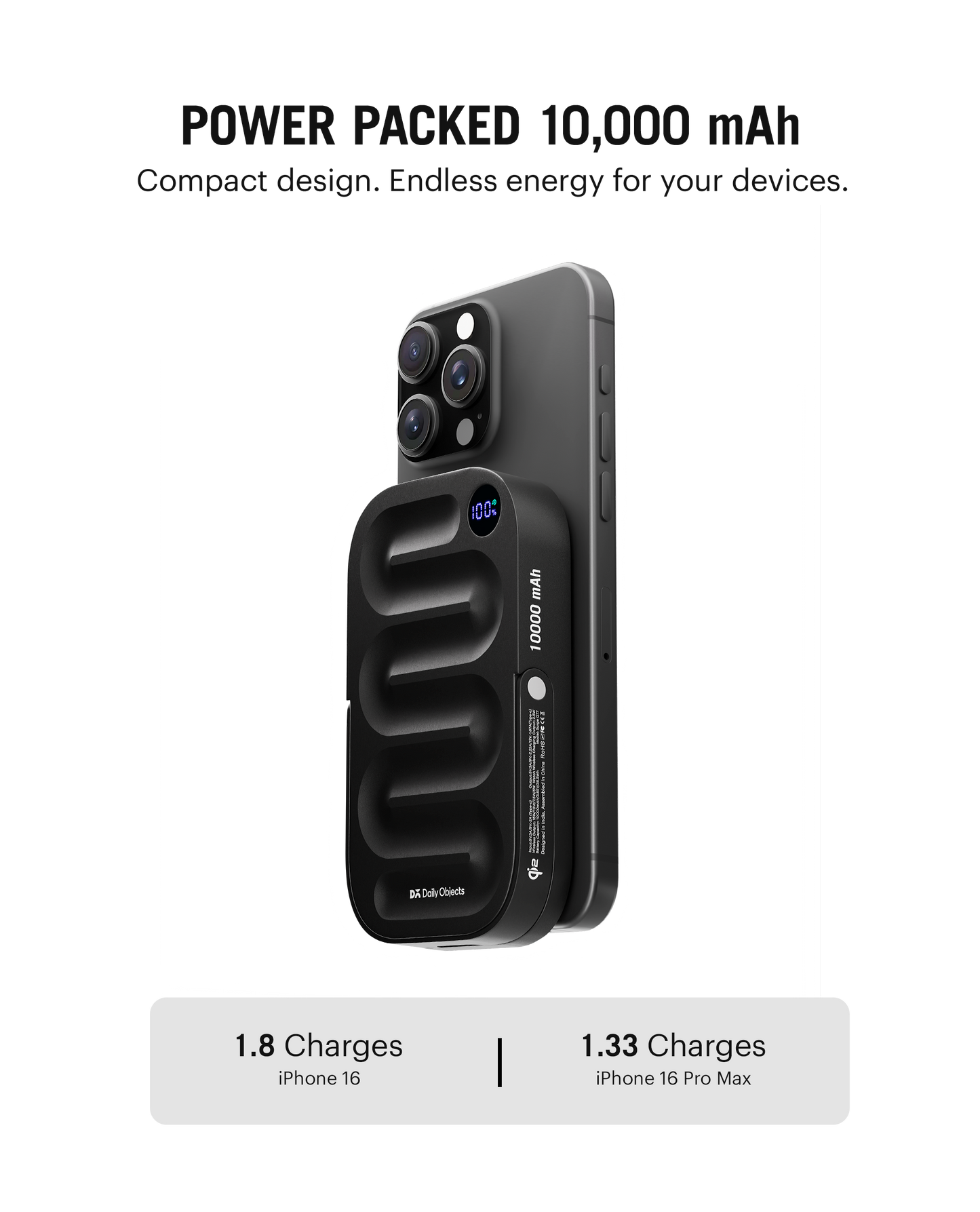 Daily Objects Loop Qi2-Certified MagSafe-Compatible Aluminium Power Bank 10000mAh