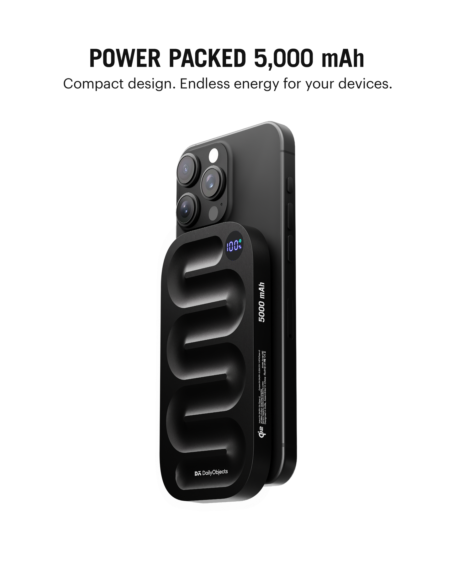 Daily Objects Loop Qi2-Certified MagSafe-Compatible Aluminium Power Bank 5000mAh