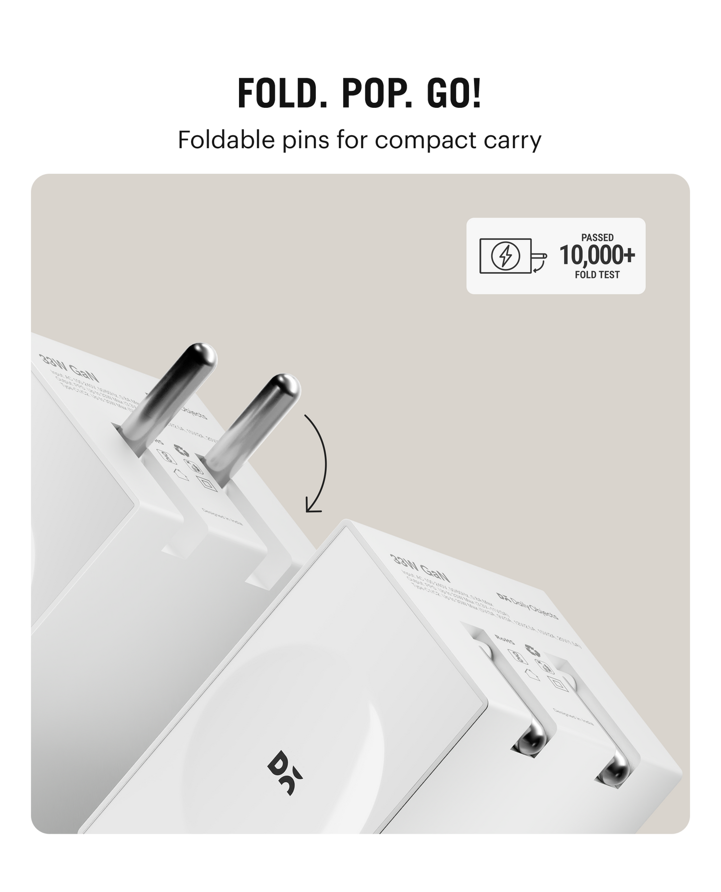 Daily Objects Pop 33W Twin Port Gan5 Adapter