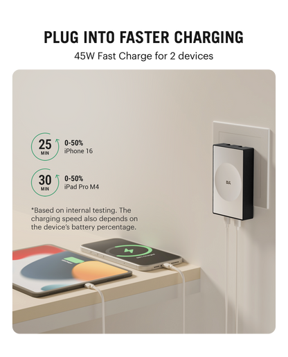 Daily Objects Pop 45W Twin Port Gan5 Adapter