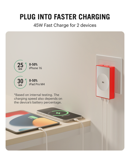 Daily Objects Pop 45W Twin Port Gan5 Adapter