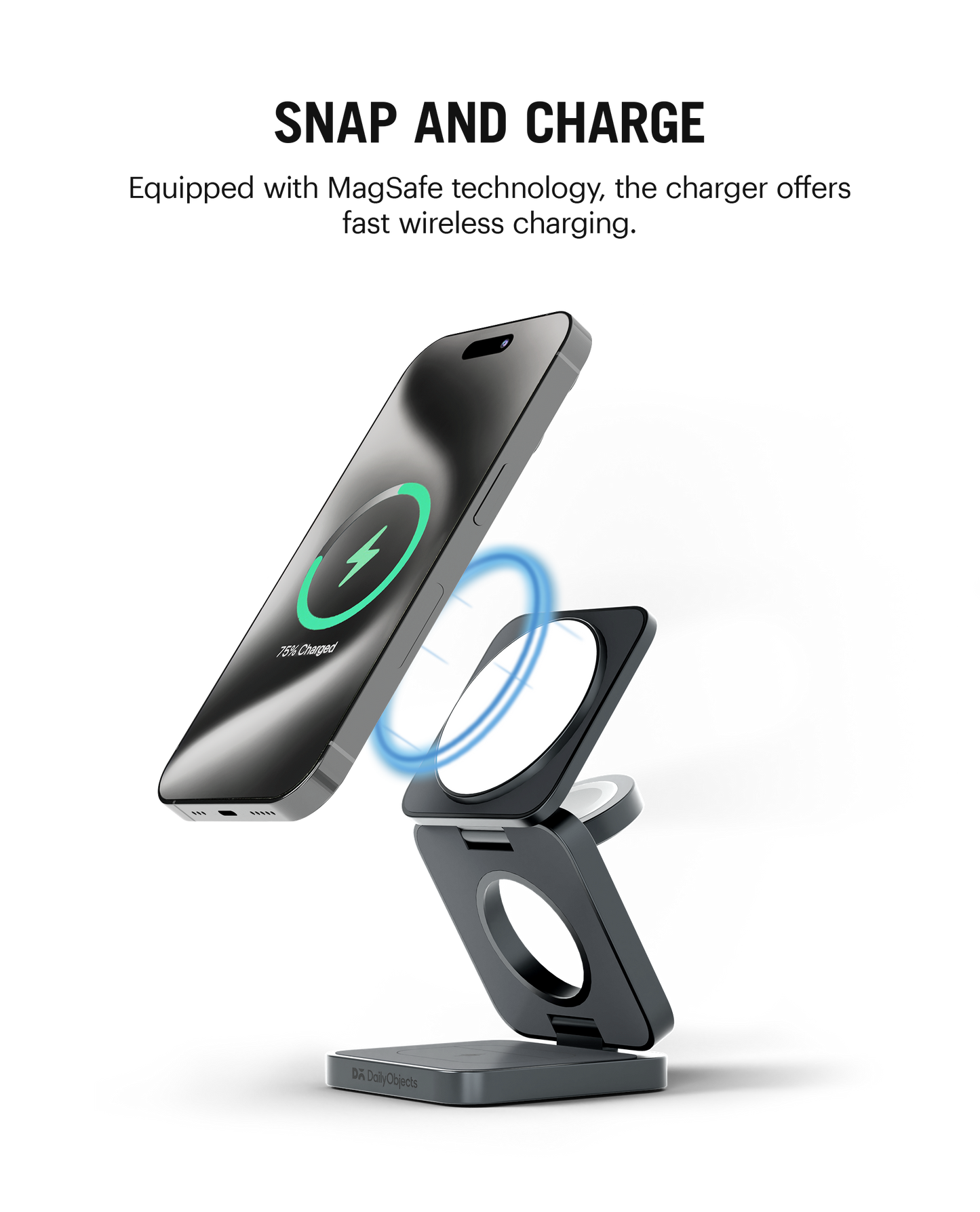 Daily Objects Surge Max Foldaway 3-In-1 Magnetic Wireless Charging