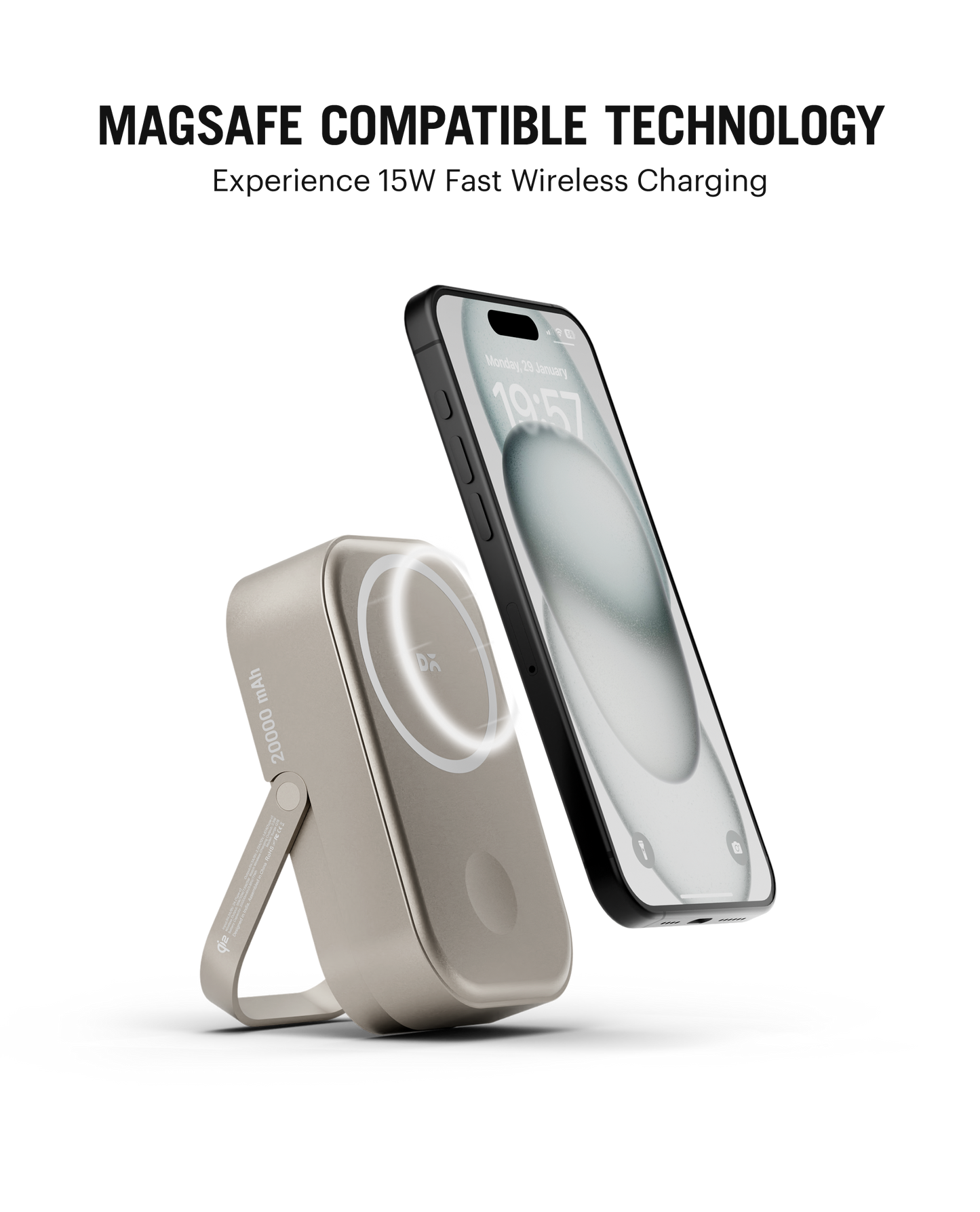 Daily Objects Loop Qi2-Certified MagSafe-Compatible Aluminium Power Bank 20000mAh