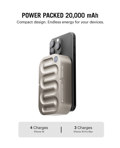 Daily Objects Loop Qi2-Certified MagSafe-Compatible Aluminium Power Bank 20000mAh