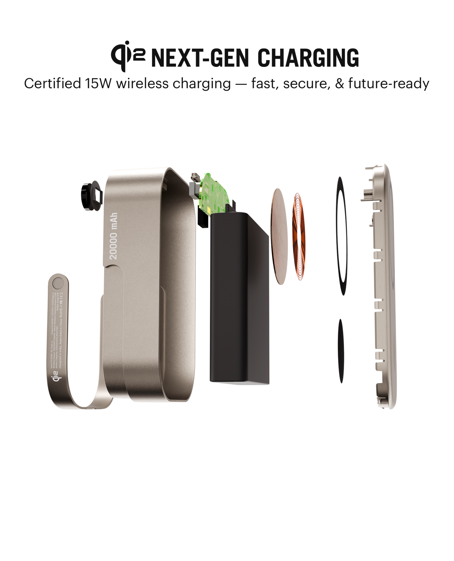 Daily Objects Loop Qi2-Certified MagSafe-Compatible Aluminium Power Bank 20000mAh