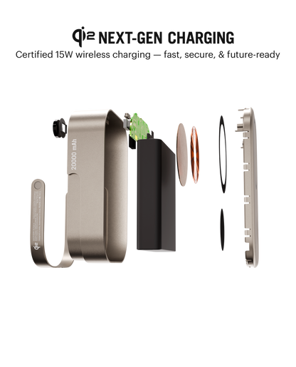 Daily Objects Loop Qi2-Certified MagSafe-Compatible Aluminium Power Bank 20000mAh