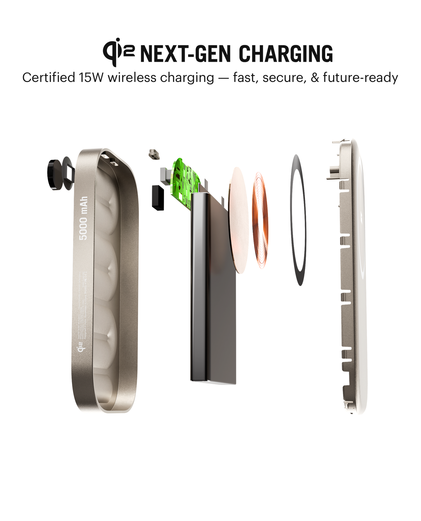 Daily Objects Loop Qi2-Certified MagSafe-Compatible Aluminium Power Bank 5000mAh