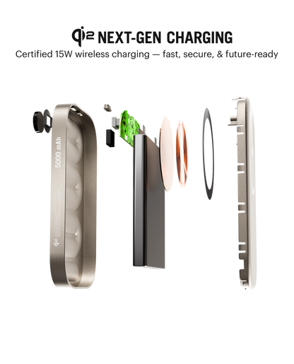 Daily Objects Loop Qi2-Certified MagSafe-Compatible Aluminium Power Bank 5000mAh