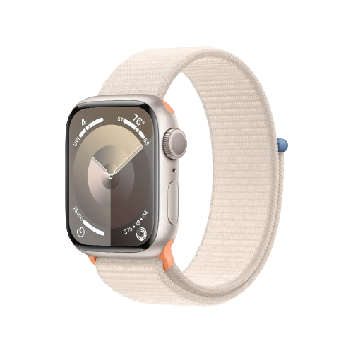 Apple Watch Series 9 Starlight Aluminium Case with Starlight Sport Loop