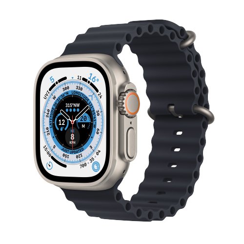 Apple Watch Ultra GPS + Cellular, 49mm Titanium Case with Ocean Band in India online