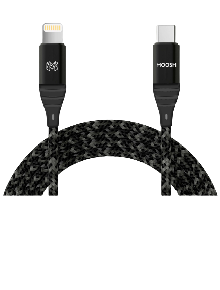 Moosh Powerlink Mfi Certified 3.0A Lightning To Type C Data & Sync Smart Cable