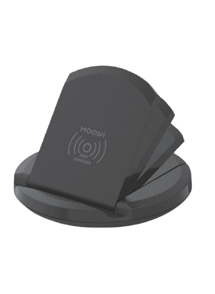 Moosh Wireless Charger Qi C 10 W Fast Wireless Charging Pad Foldable Design 7.5W