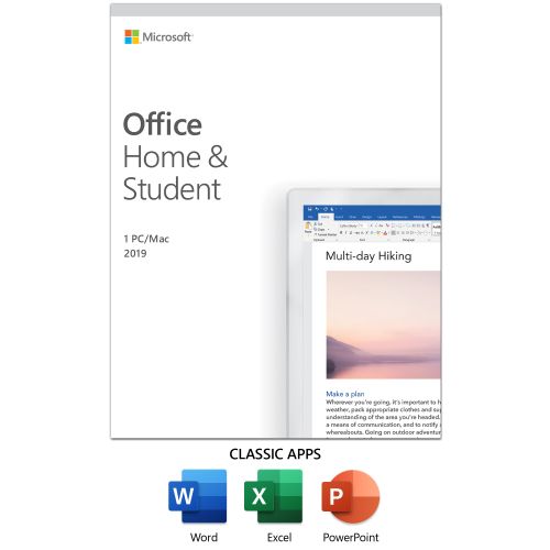 Microsoft Home and Student 2019, One-Time Purchase - Lifetime Validity, 1 Person, 1 PC or Mac