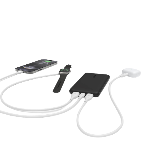 Belkin Pocket Power 10,000 Mah Power Bank 2 Usb A And 1 Usb C Ports