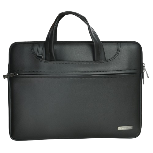 Vaku Luxos Da Italiano Refined Leather Sleeve For Macbook 14 Inch Black