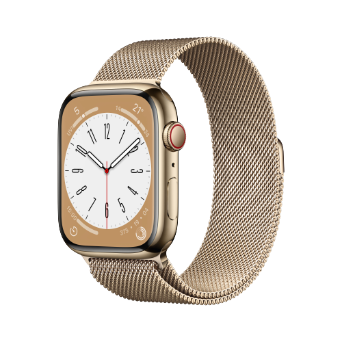 Apple Watch Series 8 Gold Stainless Steel Milanese Loop 41mm or 44mm with GPS & GPS + Cellular Online
