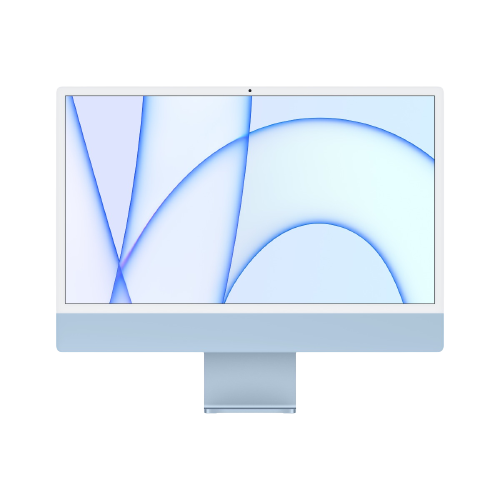 24-inch iMac: Apple M1 chip with 8core CPU and 7core GPU with 256GB SSD & 8GB unified memory