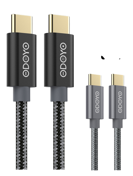 Odoyo Metallic Type C To Type C Cable 1.2M - Silver