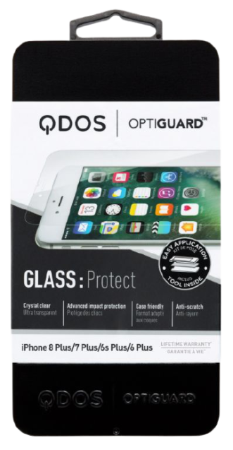 Qdos OptiGuard Tempered Glass for iPhone 8 Plus/7 Plus/6S Plus/6 Plus
