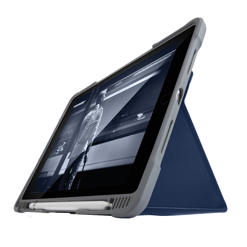 Stm Dux Plus case (iPad 9.7 - 6th Gen) (Drop Protection) (With Apple Pencil Holder) Red