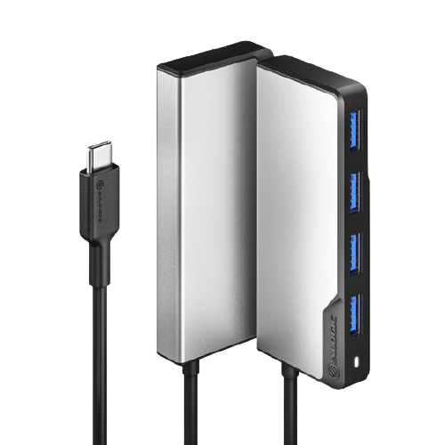 Alogic Usb-C Fusion Swift 4-In-1 Hub -Multi Usb 3.0 Port  Space Grey