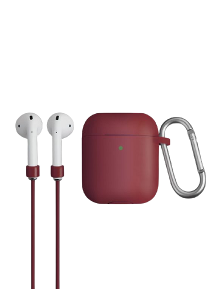 Uniq Vencer Airpods (2019) Silicone Hang Case -Burgundy (Maroon)