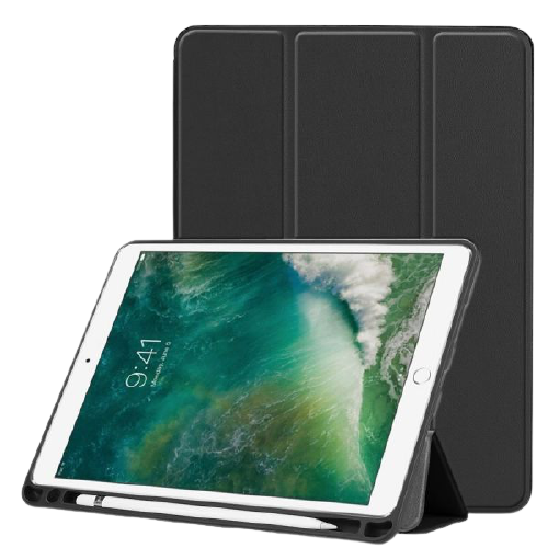 VAKU iPad 10.2" with Pencil Stand Tri-Fold case - Black