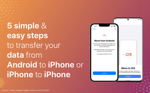 5 simple & easy steps to transfer your data from Android to iPhone or old iPhone to new iPhone